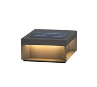 Aioneer Outdoor Pillar Lamp Square Solar Post Light Outdoor LED Fence Deck Pillar Lights Ip65 Waterproof 3000K Warm Column Cap Lamp for Landscape Yard Garden Pathway Lawn Lanter-One Color-30 * 15cm