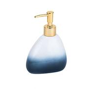 Aioneer Porte-Savon, Distributeur De Savon Moussant Dégradé Bleu, Distributeur De Lotion Rechargeable pour Plan De Toilette, Distributeur De Shampoing en Céramique, Flacon De Lot-Blue
