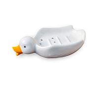 Aioneer Porte-Savon Style Européen, Porte-Savon en Céramique Style Canard, Auto-Drainant, pour Salle De Bain Et Cuisine, Décoration Canard, 18 X 10 X 5 Cm-Duck