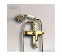 Aioneer Robinet De Baignoire Doré avec Eau Chaude Et Froide, Robinetterie Murale Multifonctionnelle en Laiton, Mitigeur De Douche À Poignée Unique avec Douchette.