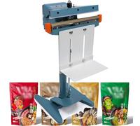 Aioneer Scelleuse À Impulsion À Pédale, Scelleuse Thermique pour Sachets Mylar avec Pieds en Aluminium, Temps De Scellage : 0,2 À 2 S, Largeur De Scellage : 5 Mm, Longueur De Sce-A-800mm