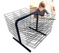 Aioneer Séchoir À Tableaux Double Face À 20 Étages, Chevalets Métalliques Adaptés Au Dessus d'une Table Ou d'une Armoire, Idéal pour Les Écoles, Présentoir De Rangement pour Œuvr
