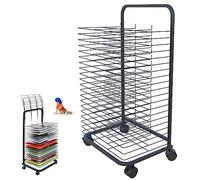 Aioneer Séchoir À Tableaux, Étagère De Rangement en Métal pour Œuvres d'art, Support De Séchage Et D'Exposition De Documents A3/8K pour Peintures Et Dessins, 30 Niveaux-35layers