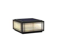 Aioneer Solar Post Cap Light Metal Outdoor Garden Pillar Lamp Waterproof Fence Deck Column Headlight Villa Gate Patio Landscape Street Lantern Table Light to Pursue Happiness-50cm
