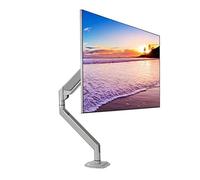 Aioneer Support de bureau pour écran, support de moniteur de bureau de 17 à 32 pouces, support de bureau réglable en hauteur avec ressort à gaz, support de bras unique en aluminium avec VESA max. 75 x