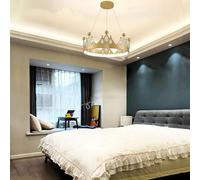 Aioneer Suspension LED, Lustre Minimaliste Et Moderne pour Chambre De Fille, Style Princesse, Rouge, pour Salon Ou Hall D'Entrée. Lampe Suspendue De Luxe en Cristal avec Couronne