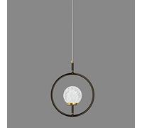 Aioneer Suspension Moderne en Laiton avec Abat-Jour Acrylique Et LED, Luminaire Suspendu Réglable, Idéal pour Un Îlot De Cuisine, Une Chambre Ou Un Coin Café. Parfaite pour Un Îl-Black