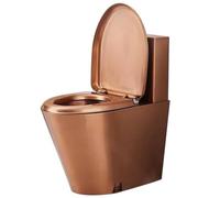 Aioneer Toilettes commerciales en acier inoxydable 304, siège à fermeture douce, haute efficacité et économie d'eau, cuvette de toilette à double siphon pour camping-car, bars, drain mural 03