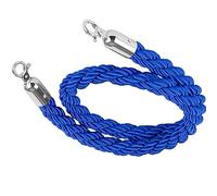 Aioneer Twisted Rope Barrier Post, 1/1.5/2/2.5/3M, Queue Management Rope, Visitor Control Stanchion for Grand Openings, Hotels, Events with Red Carpet, Crowd Control Solution-Blu-2.5M