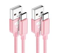 Aioneus Câble USB C [1M+2M/Lot de 2] Charge Rapide 3A Cordon Chargeur Tressé pour Samsung Galaxy S21 S22 S23 S24 S9 A14 A15 A52, Xiaomi, Google Pixel, Huawei, iPhone16 15