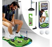 Aionly Jeu de golf pour toilettes, cadeau de golf amusant pour papa, homme, mari, petit ami, grand-père, mini golf, jeu de salle de bain, cadeau humoristique pour papa, cadeau d'anniversaire fantaisie