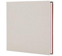 AIOR Album Photo Adhesif, Grand Format Traditionnel Livre de Lin Scrapbook 40 Pages, Cadeaux de Noël d'anniversaire de Mariage, Cadeaux pour Homme Femme, Beige (33x32cm)