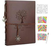 AIOR Album Photo Adhesif Scrapbooking 60 Pages, DIY Cuir Traditionnel Autoadhesif Scrapbook, Cadeaux de Noël d'anniversaire de Mariage (Arbre)