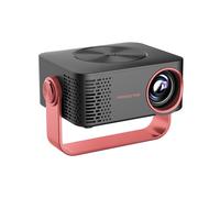 AIORBER Mini projecteur 1080P Full HD avec WiFi & haut-parleurs, projecteur LED portable, miroir d'écran, HDMI USB, home cinéma, noir et rouge