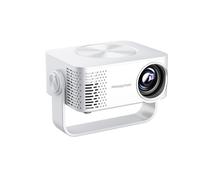 AIORBER Mini projecteur 1080P Full HD avec WiFi & haut-parleurs, projecteur LED portable, miroir d'écran, HDMI USB, home cinéma, blanc