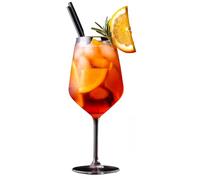 AIOS Lot de 6 verres incassables Tritan Aperol sans BPA Capacité 475 ml