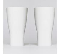 AIOS Tritan Renew Lot de 6 verres à bière incassables en plastique Blanc