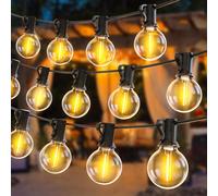 AIOU-Lot De 3 Guirlande Lumineuse Extérieure,Longueur Totale 54M Guirlande Guinguette 90+9 Ampoules G40,Guirlande Lumineuse Electrique Étanche,Guirlande Decorative Raccordable Pour Jardin Fête Ter