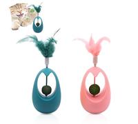 Aipeeo Jouets d'herbe à Chat,2 Pièces de Jouets pour Chats Balle Catnip Jouets Comestibles Chatons Boule d'herbe à Chat Suspendue,Jouets Interactifs pour Chats Convient aux Chats Jouer,Lécher