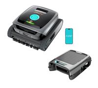 AIPER Scuba S3 Robot Piscine + EcoSurfer S2 Robot Skimmer Solaire, Stationnement à la Ligne d’Eau, Aspirateur Piscine avec Nettoyage Fond, Parois et Ligne d’Eau avec Surface, Plan Hebdomadaire via App