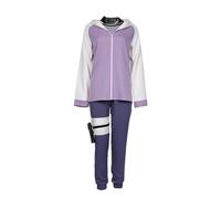 AIPILEI Hinata Costume de cosplay violet pour femme - Survêtement de jogging - Tenue de sport décontractée avec fermeture éclair - Haut et pantalon avec coiffe ninja - Sacs sur les jambes -