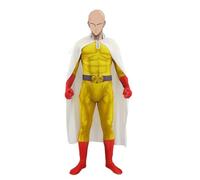 AIPILEI Saitama Costume de cosplay One Punch Man Ensemble complet avec cape pour Halloween, jeu de rôle et déguisement de l'anime (Saitama, taille M)