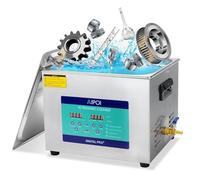 AIPOI Nettoyeur à Ultrasons 15L, Appareil de Nettoyage à Ultrasons avec Minuterie et Chauffage, Nettoyage par Carburateur, Pièces pour Vélos et Voitures, Outils de Laboratoire, Circuit Imprimé