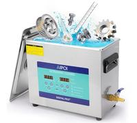 AIPOI Nettoyeur à Ultrasons 6.5L, Appareil de Nettoyage à Ultrasons avec Minuterie et Chauffage, Nettoyage par Ultrasons pour Lunettes, Montres, Pieces en Metal, Circuit Imprimé, Imprimante