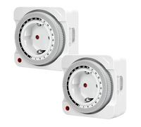 Aipsdo minuterie d'extérieur - Prise de courant - 24 heures - Mini minuterie 96 segments - Packs, Time