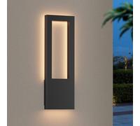 Aipsun 30W Applique Murale Exterieur/Intérieur,Lampe Murale Éclairage 3000K Blanc Chaud Ip65 Étanche| Appliques Murales Rectangulaires Pour Terrasse Entrée, Aluminium,Noir