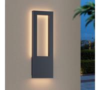 Aipsun 30W Applique Murale Exterieur/Intérieur,Lampe Murale Éclairage 3000K Blanc Chaud Ip65 Étanche| Appliques Murales Rectangulaires Pour Terrasse Entrée, Aluminium,Anthracite