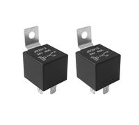 Aiqeer 2 Pièces 4 Broches Voiture Relais, 24V 40A SPST Relais Automobile avec Support de Montage en Métal (Noir)