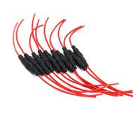 Aiqeer 20 Pièces 6 X 30 mm En Ligne Verre Tube Porte-Fusibles, 32V 20A Porte-Fusible en Verre AGC de Voiture avec Fil 16 AWG (Noir)