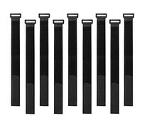 Aiqeer 30 Pièces 20 cm Noir Attaches de Câble, Sangles de Câble Réutilisables, Multi-Usages Serre-Câbles à Boucle et Crochet, pour Gestion des Câbles