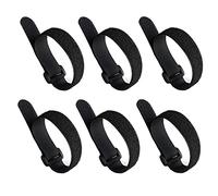 Aiqeer 30 Pièces 20 cm Sangles de Câble Noir, Attaches de Câble Réutilisables, Sangles Serre-Câbles, Sangles de Fixation à Crochet et Boucle, pour La Gestion des Câbles