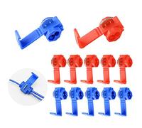 Aiqeer 60 Pièces Quick Connecteurs Set, Verrouillage Connecteurs, Connecteur Dérivation Rapide (30 Rouge, 30 Bleu)