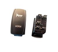 AIQFTGSNS 1PC Yacht Boat Switch Car Modified Switch with LED Blue Light 5-Pin Horn Switch Self-Reset Switch 12V/24V