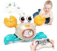 Aiqi Crabte Danseur avec Lumières et Musique, Jouets pour Le Tummy Time pour Bébés âgés de 3-12 Mois, Jouets d'apprentissage de la Marche et du Crabotement, pour Garçons et Filles