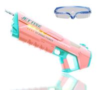 AIQI Pistolet à Eau Électrique pour Enfants Adultes, Große Wasserpistole Puissant avec Fonction d'Absorption Automatique et Lumière LED,Jouet Aquatique de Fête d'été pour Enfants et Adultes