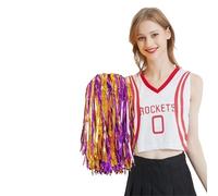 AIQIJOHI Pompons De Cheerleading Pom Poms de Jeu Multicolores for Animaux Compagnie, 30cm, Accessoires Pom-Pom Girl, Boule Joie, fête Danse