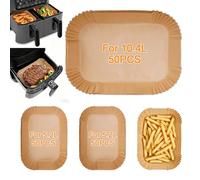 AiQInu 150 Pièces Papier Cuisson pour Air Frye Ninja AF500EU, 10.4L Papier Sulfurisé, Qualité Alimentaire Sans BPA, Paper Liners Friteuse Sans Huile