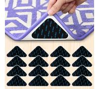 AiQInu 16 Pièces Anti Derapant Tapis, Lavable et Réutilisable Rug Grippers Antidérapant pour Tapis, Triangulaires Carpet Grippers Coin pour Sols Lisses, Cuisine, Salon