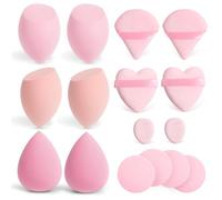 AiQInu 16pcs Makeup Foundation Sponge, Beauty Blender, Foundation Sponge, Makeup Blender, Makeup Sponge, Blending Sponge for Liquid Cream and Powder