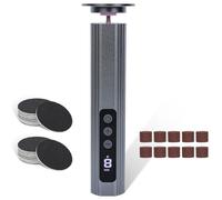 AiQInu 2 en 1 Eliminateur de Callus éLectrique, Ensemble D'éLiminateur De Callus éLectrique Rechargeable, 9 Vitesses RéGlables, Avec Indicateur Led, Pour Talons FissuréS, Callus (Gris)