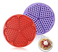 AiQInu 2 Moules Gaufres en Silicone pour Air Fryer, Cœur Antiadhésif, Lavable Lave-Vaisselle, Multifonction (Gaufres & Muffins)