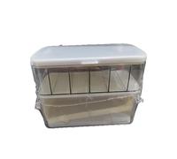 AiQInu 2 Pièces Boite Rangement Cable, Avec Couvercle et 6 Séparateurs, Boîte de Rangement pour Câbles USB, Chargeurs et Électroniques, Bureau/Maison