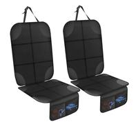 AiQInu 2 Pièces Protection Siege Voiture/Auto pour Enfant Compatible Imperméable et Antidérapant avec 2 Poches de Rangement pour SUV, Berline, Coffre, en Cuir Et Tissu