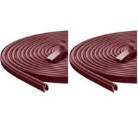 AiQInu 3 m (L) joint fenetre isolation, joint d'étanchéité en forme de D autocollant pour l'isolation des cadres de portes et des fenêtres (Noir, 10mm（W）×6mm(T)) (Lot de 2)