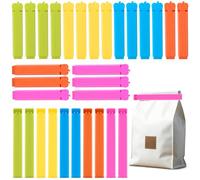 AiQInu 30 Pièces Pince Sachet Alimentaire, Fermeture Sachet Alimentaire 7/11 cm, Pince Sachet Cuisine Réutilisable pour Emballage Cuisine Bonbons Snack