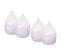 AiQInu 4 Pièces Filet a Linge, 40 x 30cm Sac à Linge avec Cordon de Serrage, Filet Linge Machine a Laver, Sac de Lavage Réutilisable en Maille, Filet de Lavage Fin pour Machine à Laver